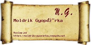 Moldrik Gyopárka névjegykártya